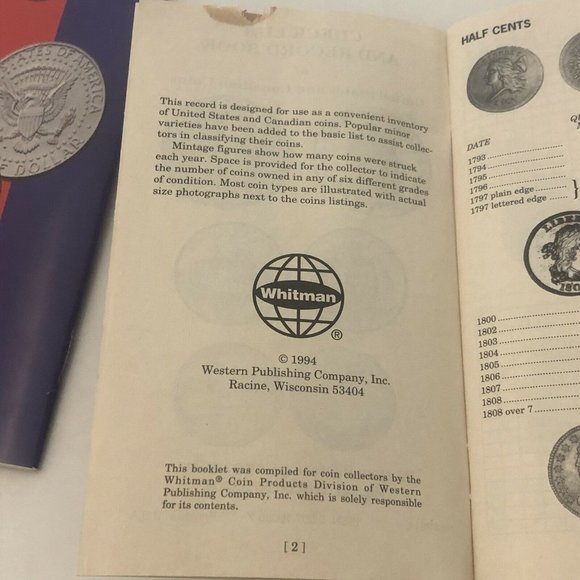 Vintage 1994 United States Mint Coin Collecting Book Checklist And Sleeves - Picture 10 of 12